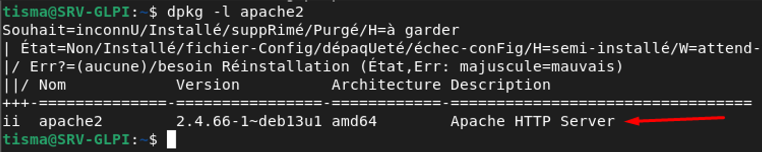 Vérification installation Apache