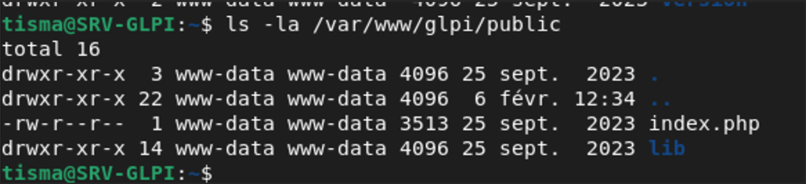 Répertoire public GLPI