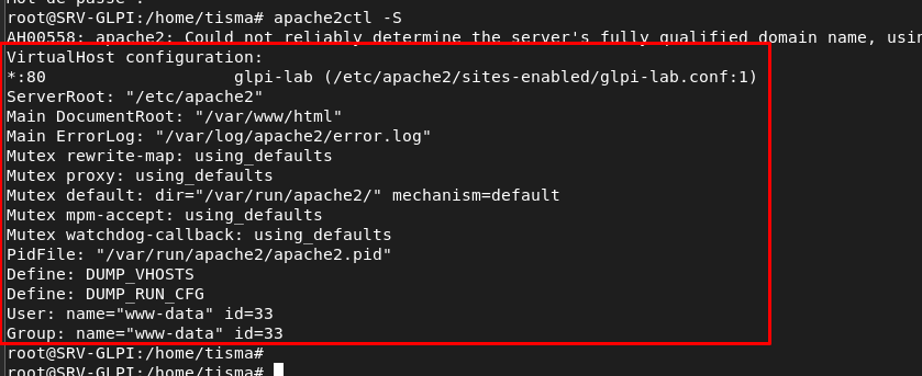 Validation VirtualHost Apache