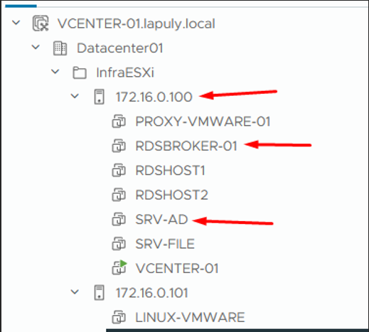 ESXi 172.16.0.100 hors service — VM critiques