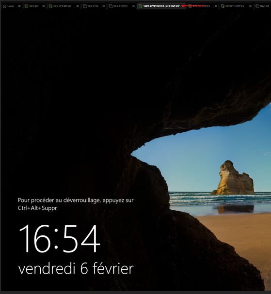 Écran de verrouillage Windows — vendredi 6 février 16:54